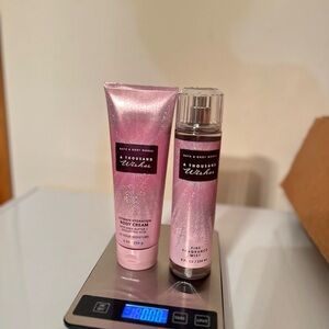 Bath & Body Works Pink Shimmery A Thousand Wishes Body Cream & Fragrance Mist